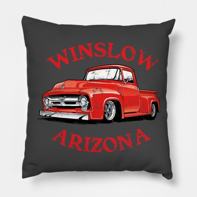 Winslow Arizona Pillow by MindsparkCreative