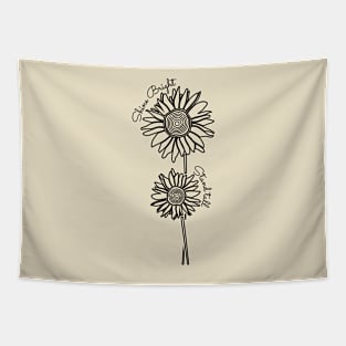 Positive Sunflowers Tapestry
