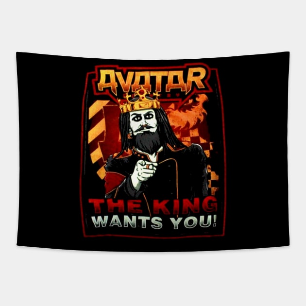 AVATAR THE KING WANT YOU MERCH VTG Tapestry by mountain_daisy_design