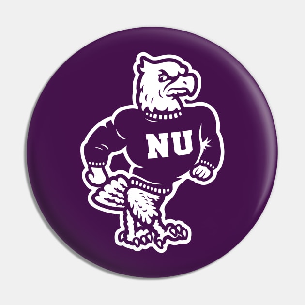 Niagara University Purple Eagles Vintage Mascot Pin by Carl Cordes