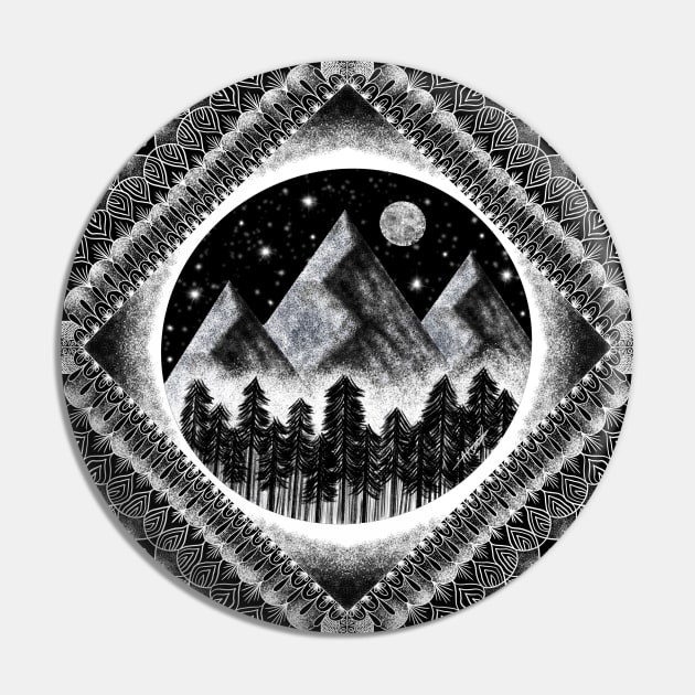 Touch the Mountains Pin by LINARAandCO