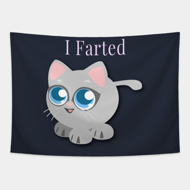 Kids I Farted Cute Funny Cat Kitty Great Gift For Kids Tapestry by klimentina