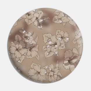 Desert camo flowers pattern Pin