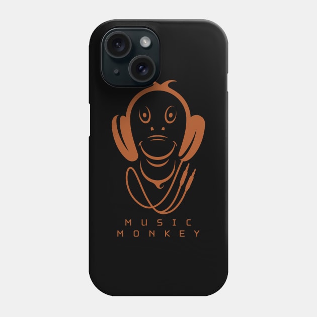 Music Monkey Phone Case by GeeTee