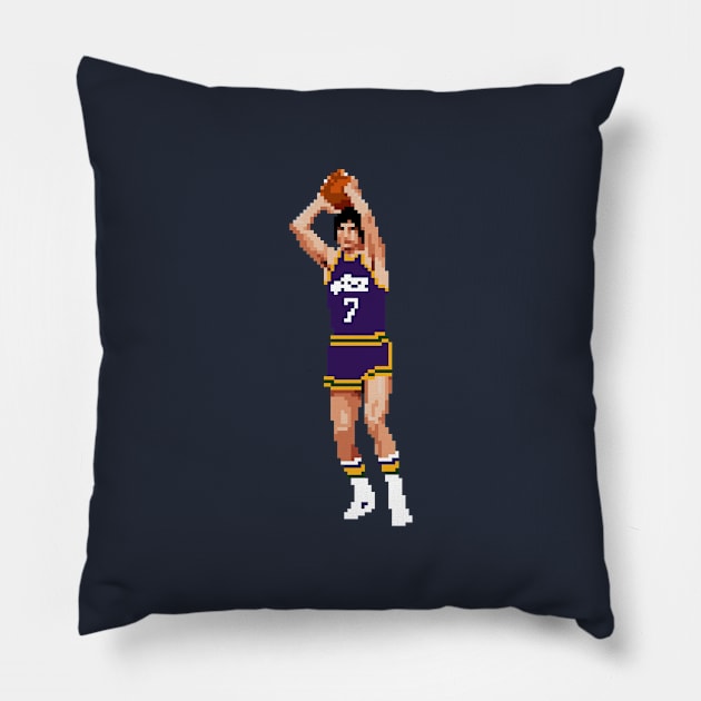 Pete Maravich Pixel Pillow by qiangdade