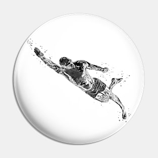 Swimmer Diving in Water Pin