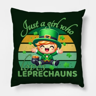 Just A Girl Who Loves Leprechauns Pillow