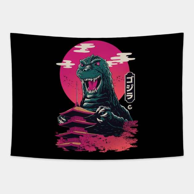 Godzilla first appearance Tapestry by iqbalgarint