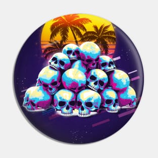 Skull retro80s Pin