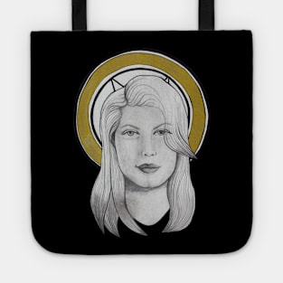 Satanic woman portrait Tote