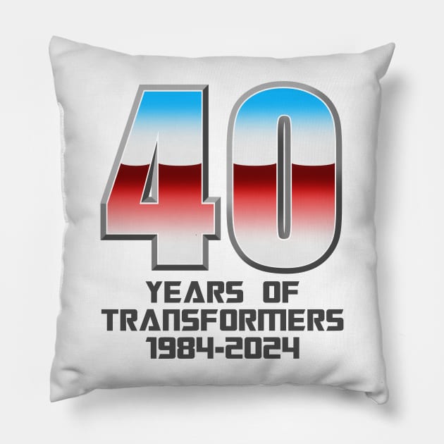 Transformers: GEN 1 - 40th Anniversary (4 light tees) Pillow by ROBZILLA