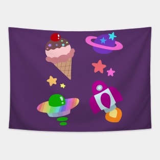 Pastel Space Icecream Tapestry