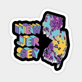 New Jersey State Abstract Art Magnet