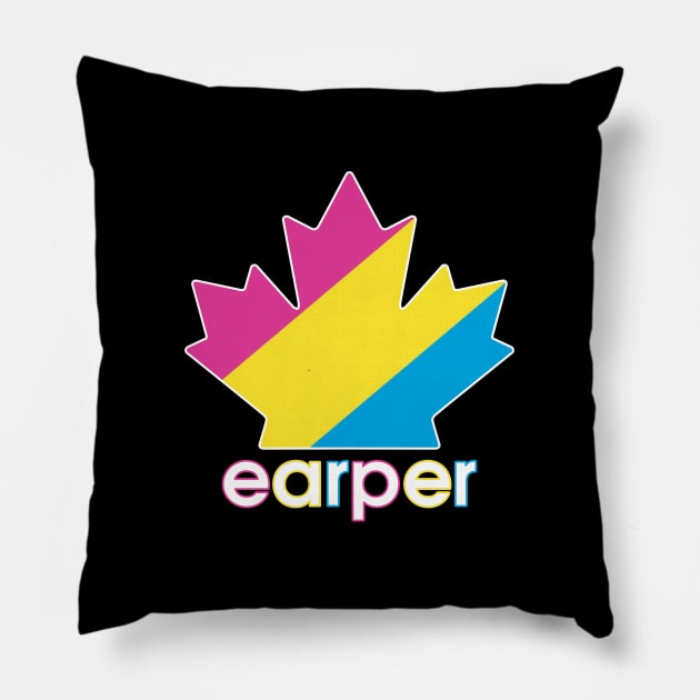 Pansexual Earper Pride Maple Leaf - Wynonna Earp Pillow by viking_elf