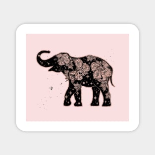 Rose gold elephant - galactic rose Magnet