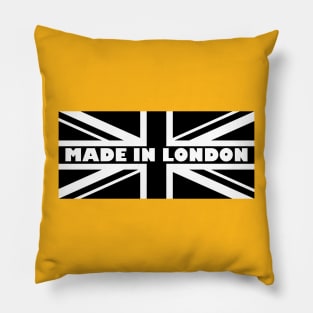 Union Jack Black White Made in London Pillow