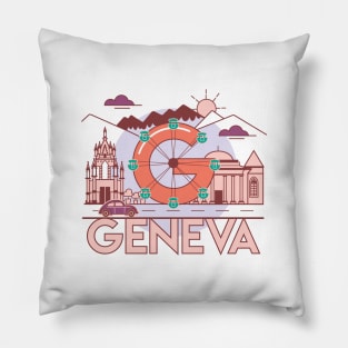 Geneva, Switzerland Pillow