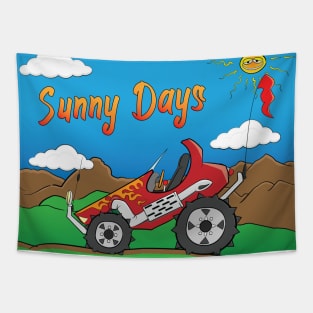 Sunny Days Red Offroad 4x4 Rock Crawler Truck Tapestry