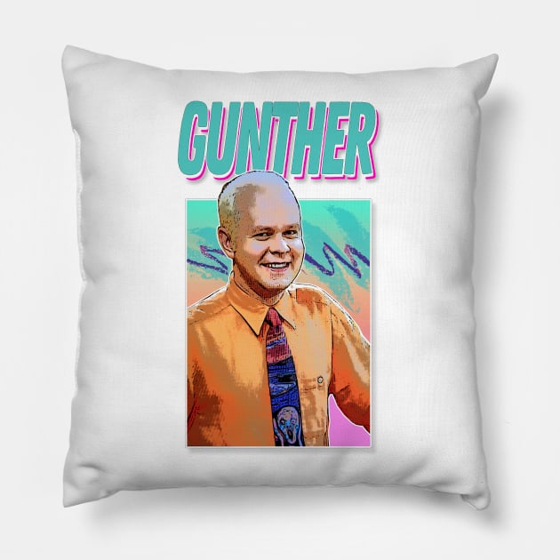 Gunther -  90s Styled Retro Graphic Design Pillow by DankFutura