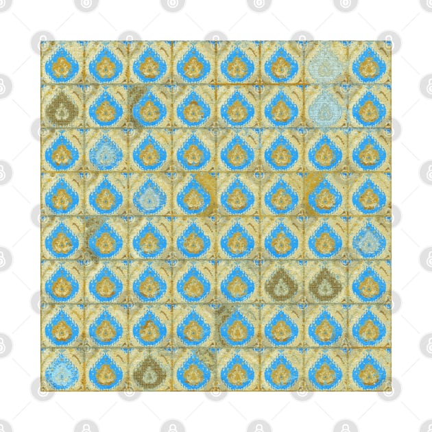 Blue and Brown Tear Drop Pattern by Overthetopsm