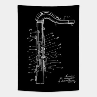 Saxophone Tenor Sax Patent Cool Saxophonist Tapestry