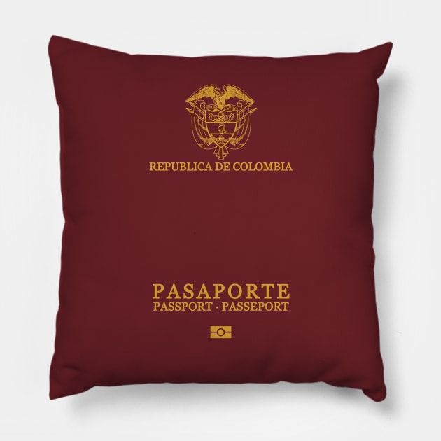 Colombia passport Pillow by Travellers