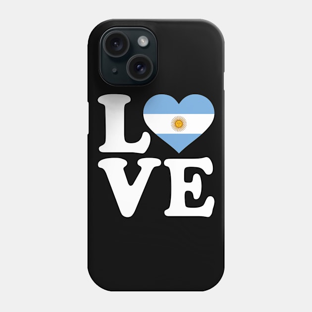 Love Argentina Phone Case by Designzz