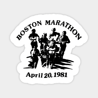 Vintage Boston marathon 1981 Magnet