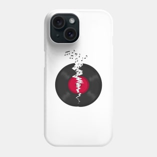 Broken LP Vinyl Record Flying Notes Phone Case