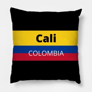 Cali City in Colombian Flag Pillow