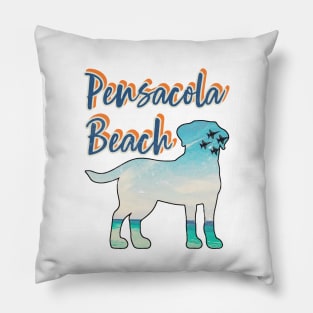 Pensacola Beach Florida Vintage-Look Pillow