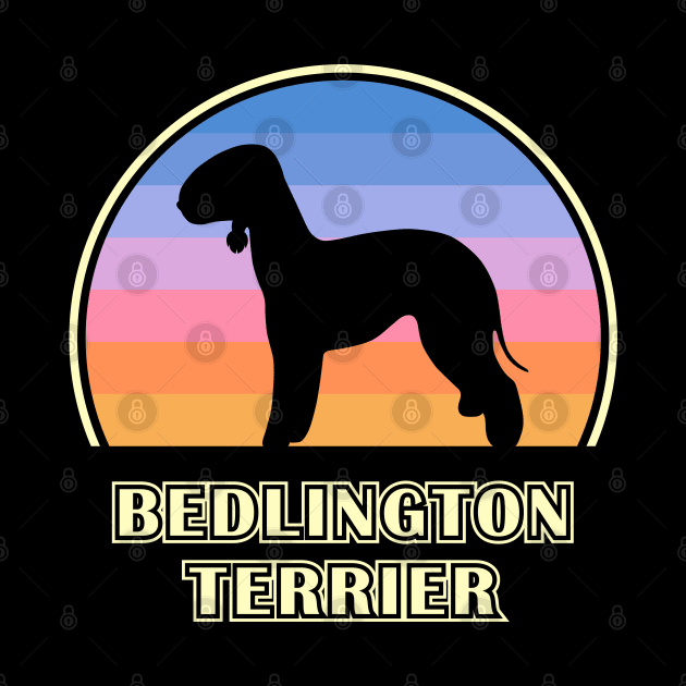 Bedlington Terrier Vintage Sunset Dog by millersye