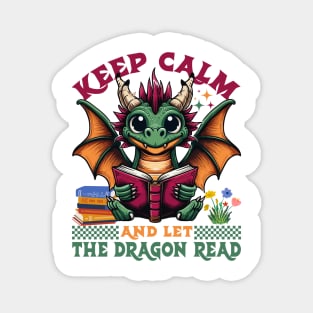 Dragon Reading Keep Calm and Let The Dragon Read Magnet