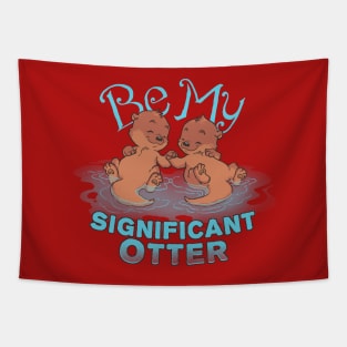 Otter Valentine Tapestry