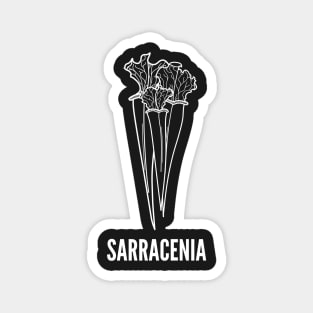 Copy of Sarracenia Pitcher Plant Carnivorous Plant Black and White Gift for women and men Magnet