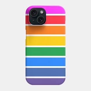 Bright rainbow stripes - horizontal Phone Case
