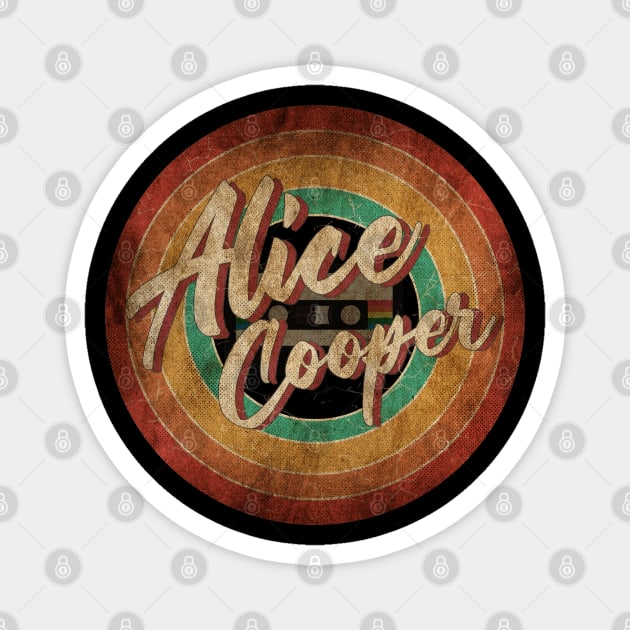 Alice Cooper Vintage Circle Art Magnet by antongg