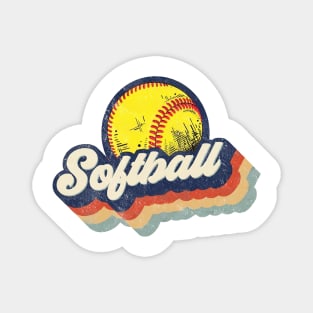 Retro Softball Shirt Softball Magnet