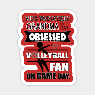 Volleyball Gifts for Obsessive Volleyball Grandma Magnet