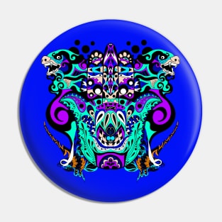 bright immortal tribal beasts in ecopop pattern Pin