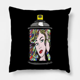 spray can Goddess Pillow