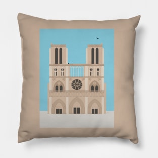 Notre Dame Cathedral, Paris, France Pillow