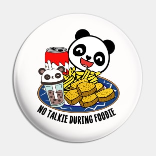 Funny Hungry Panda Bear Cute Foodie Pin