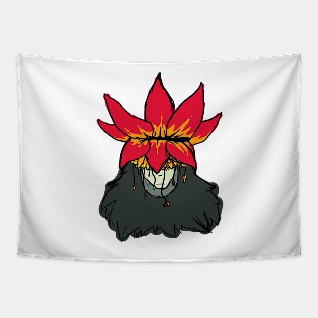 Passion Flower Vampire :: Flowers and Fungi Tapestry by Platinumfrog