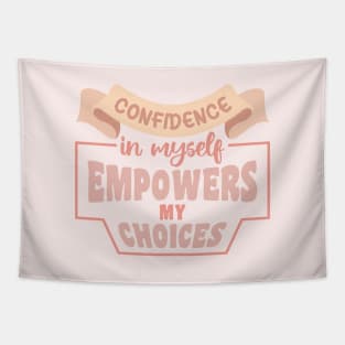 Confidence in Myself. Boho lettering motivation quote Tapestry