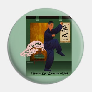 No Ego, blue Tai Chi Pin