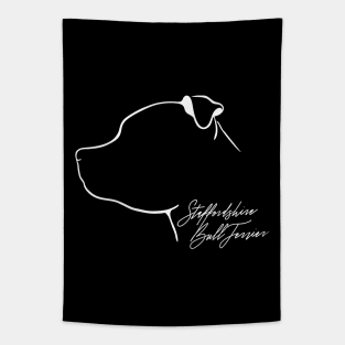 Proud Staffordshire Bull Terrier profile dog lover Tapestry
