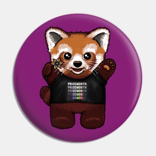 The Red Panda During Pride Month Pin