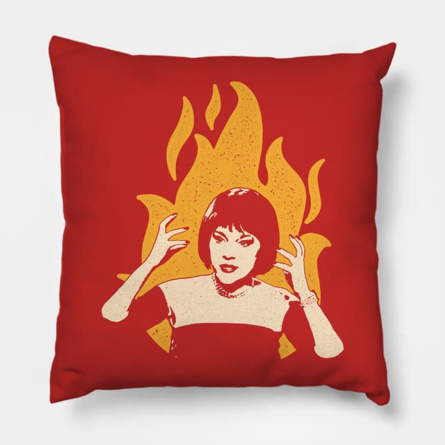 Flames on the side of my face! Pillow by notsleepyart