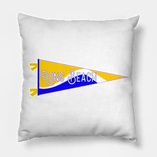 Long Beach Flag Pennant Pillow